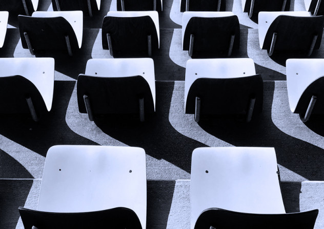 Chairs in a line square